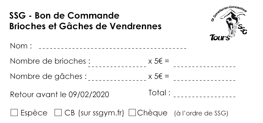 Bon de commande Brioches et Gâches